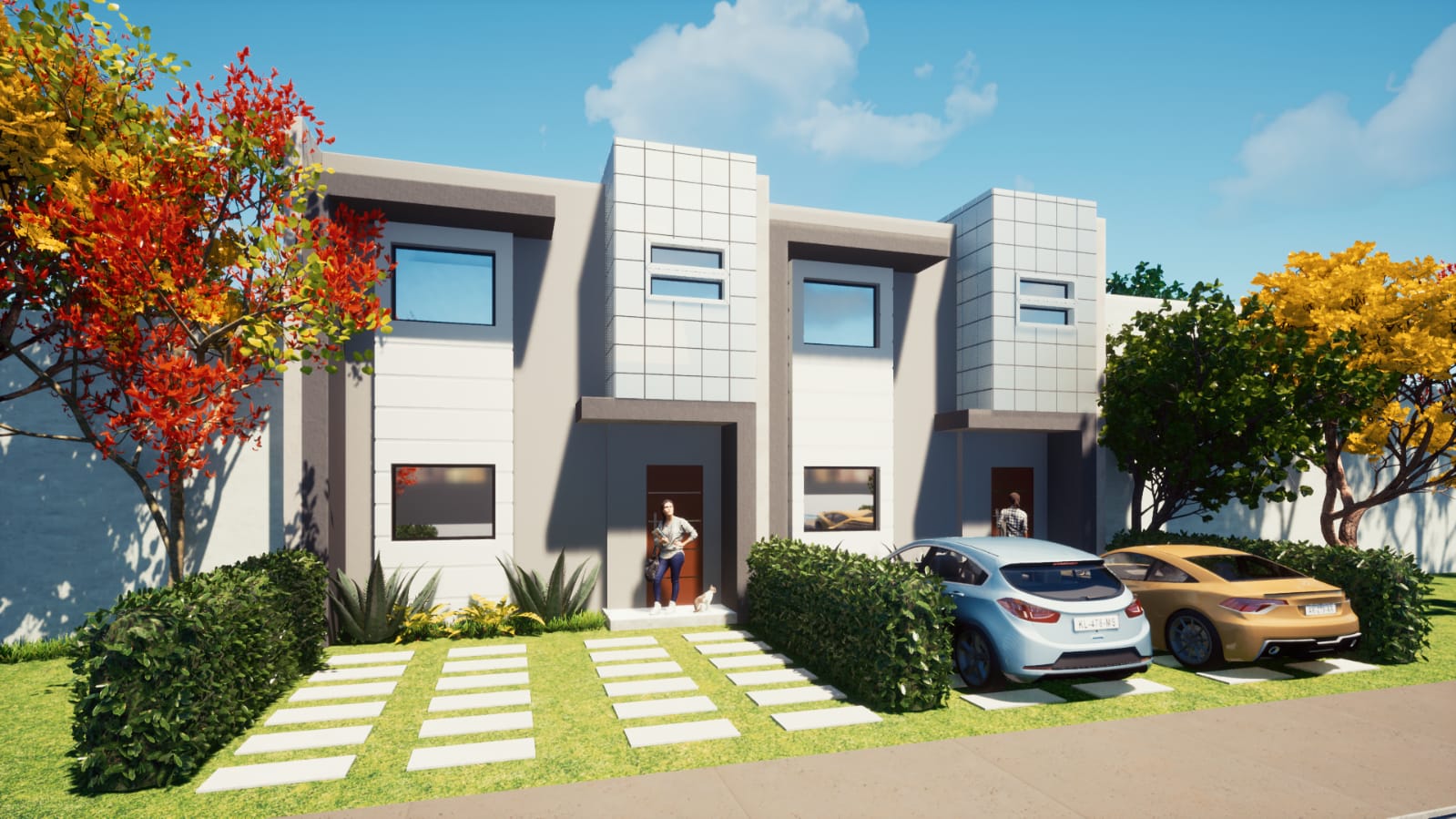 Proyecto de viviendas dúplex ejecutado por J.A Constructora S.A